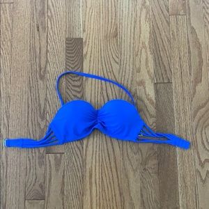 Bright blue bathing suit top!